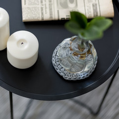 Side table and decorative accessories