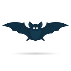Been a Halloween bat with a drop of blood isolated on a white background. Vector illustration. - 281394884