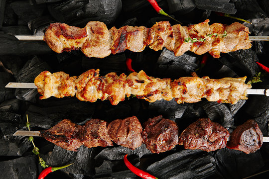 Shish Kebabs or Barbecue Shashlik