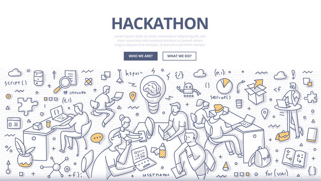 Hackathon Doodle Concept