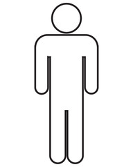 Male Bathroom Line Icon