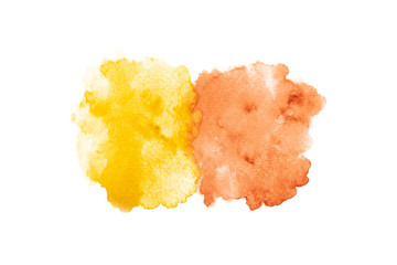 Brown and Yellow watercolor stain paint stroke background