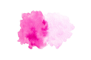 Pink watercolor stain with colorful shades paint stroke background