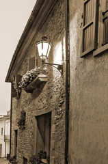 Evening small street Tuscany, Italy
