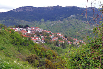 Fototapeta na wymiar View of the village of Metsovo in the province of Ioannina