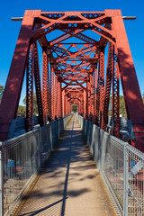 Steel bridge over Murray River in Australia