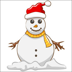 snowman vector graphic clipart