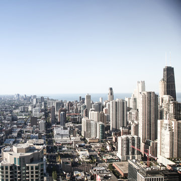 Vue de la ville de Chicago par les airs