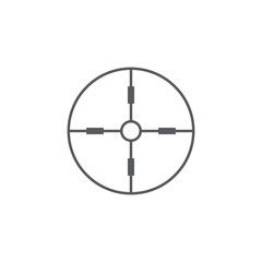 Crosshair vector icon symbol isolated on white background