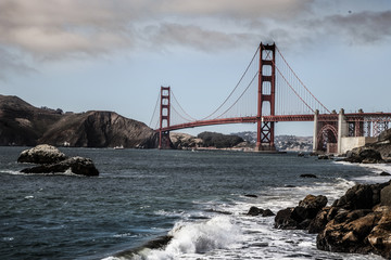 Golden Gate et ocean pacifique