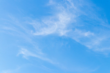 White clouds in the blue sky background in clearing day and good weather day