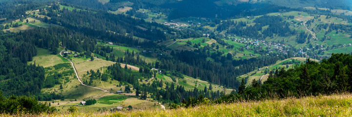 Panoramic  Carpathian village