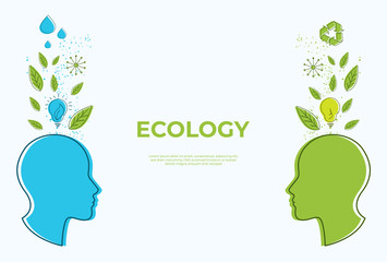 Ecology concept vector illustration. Vector background.