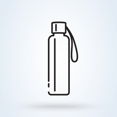 water bottle line art. Simple vector modern icon design illustration.