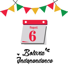 Bolivia Independence Day Celebration Vector Template Design Illustration