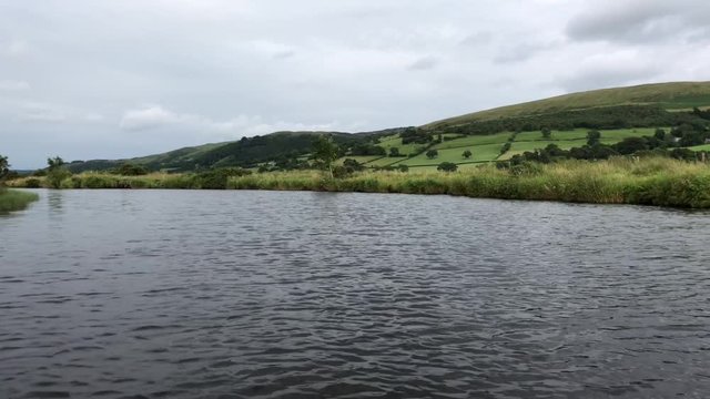 Floating down a river in Wales
