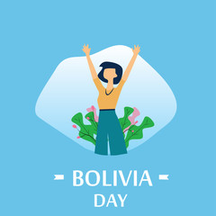 Bolivia Independence Day Celebration Vector Template Design Illustration
