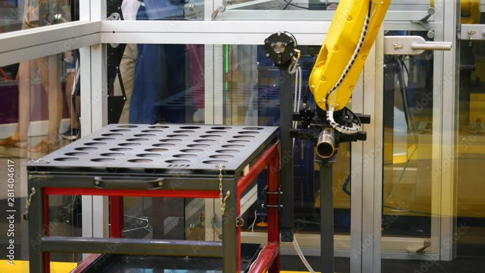 Poster different working robots collection presented on the robotics forum exhibition. media. robots and in