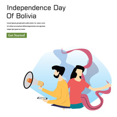 Fototapeta premium Bolivia Independence Day Celebration Vector Template Design Illustration