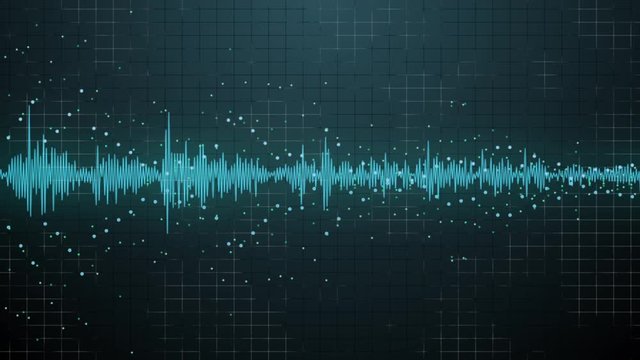Futuristic waveform visualization with professional design. Motion graphics