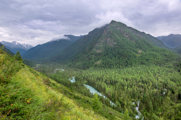 Fototapeta na wymiar The view of Mountain Altay
