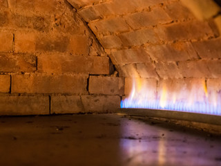 bread or pizza Oven, A traditional brick oven for cooking and baking.