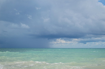 Fototapeta premium Wave on the beach, sea foam in the sea, storm sea