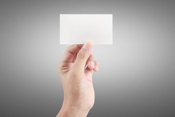 Obraz premium Hand holding virtual card with your