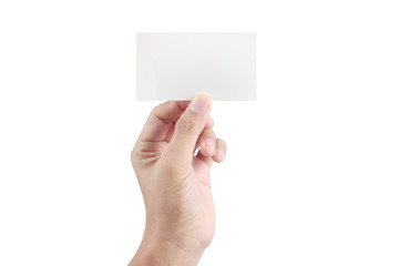 Hand holding  virtual card with your