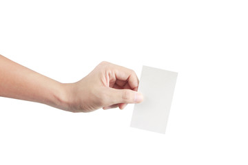 Fototapeta premium Hand holding virtual card with your