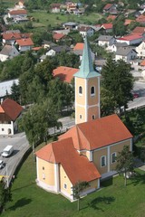Fototapeta na wymiar Parish Church of Holy Trinity in Sveta Nedelja, Croatia