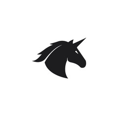 Unicorn logo template vector icon illustration design 