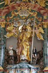 Saint Roch, statue on the main altar in the Chapel of the Saint Roch in Sveta Nedelja, Croatia