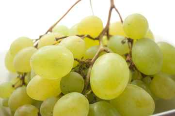 Closeup of White Raisin isolated on white background
