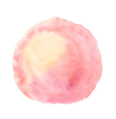 Abstract watercolor hand draw  background. Pink splash on isolated white background.jpg