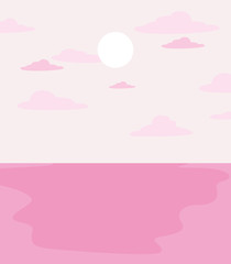 summer time vacation flat design