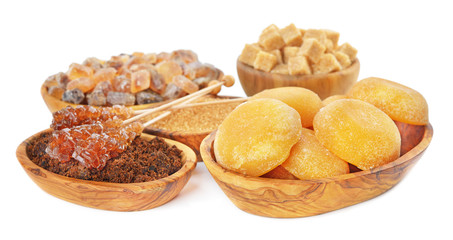 Various types of brown sugar