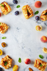 Homemade puff pastry pies