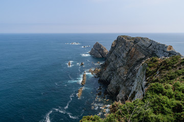 Fototapeta premium cabo de peñas asturias cliff sea