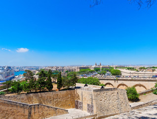 Fototapeta na wymiar Panorama of the old city of Valletta. Malta