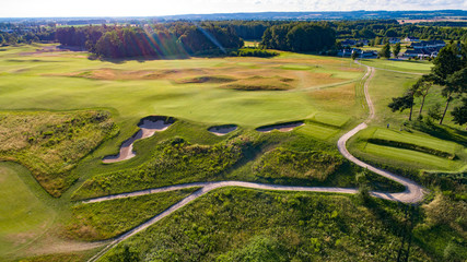 Golf course, green, golf bunker © Marek