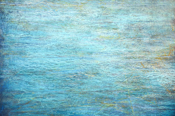 art abstract blue  azure color background, art handmade painted. Art rough stylized texture banner with space for text