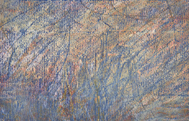 Abstract gray orange background,  uneven, original art painting, handmade. Art rough stylized texture banner with space for text