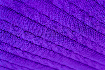 Neon knitted blanket. Soft and warm fabric. Texture for background or illustrations.