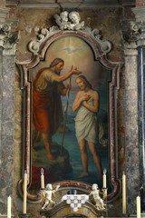 Baptism of the Lord, altarpiece in the Saint John the Baptist church in Zagreb, Croatia