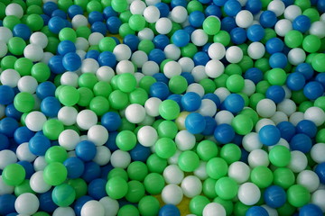 Colored plastic balls in the playground in Thailand