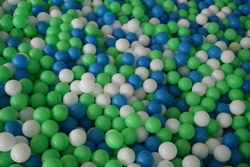 Colored plastic balls in the playground in Thailand