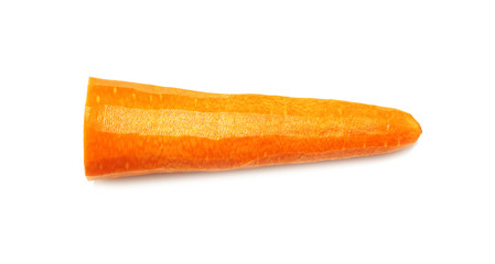 Carrot slices isolated on white background.