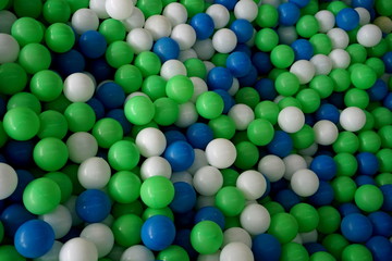 Colored plastic balls in the playground in Thailand