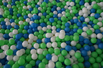 Colored plastic balls in the playground in Thailand